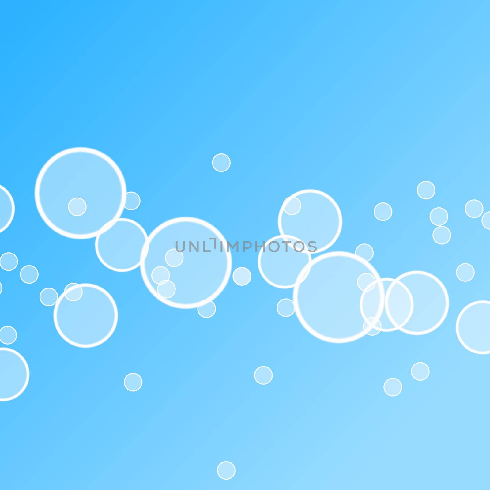 abstract blue water bubble illustration for background