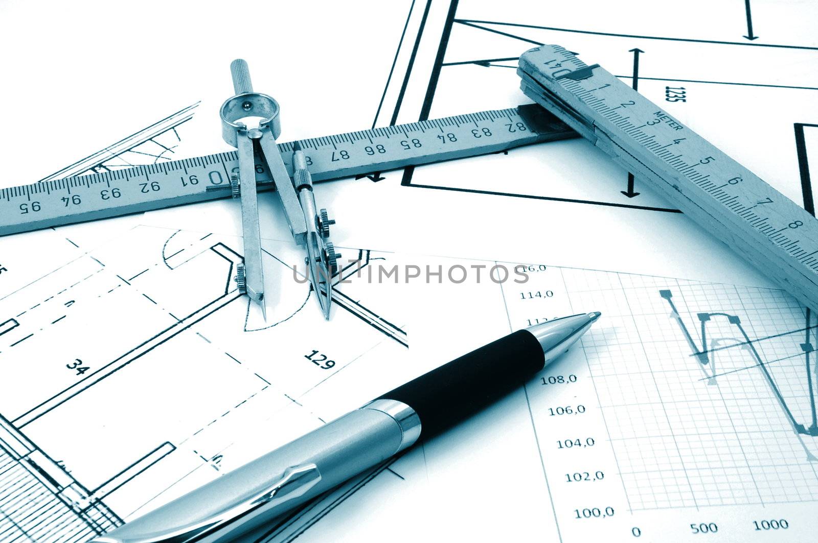 architectur plans of residential real estate by gunnar3000