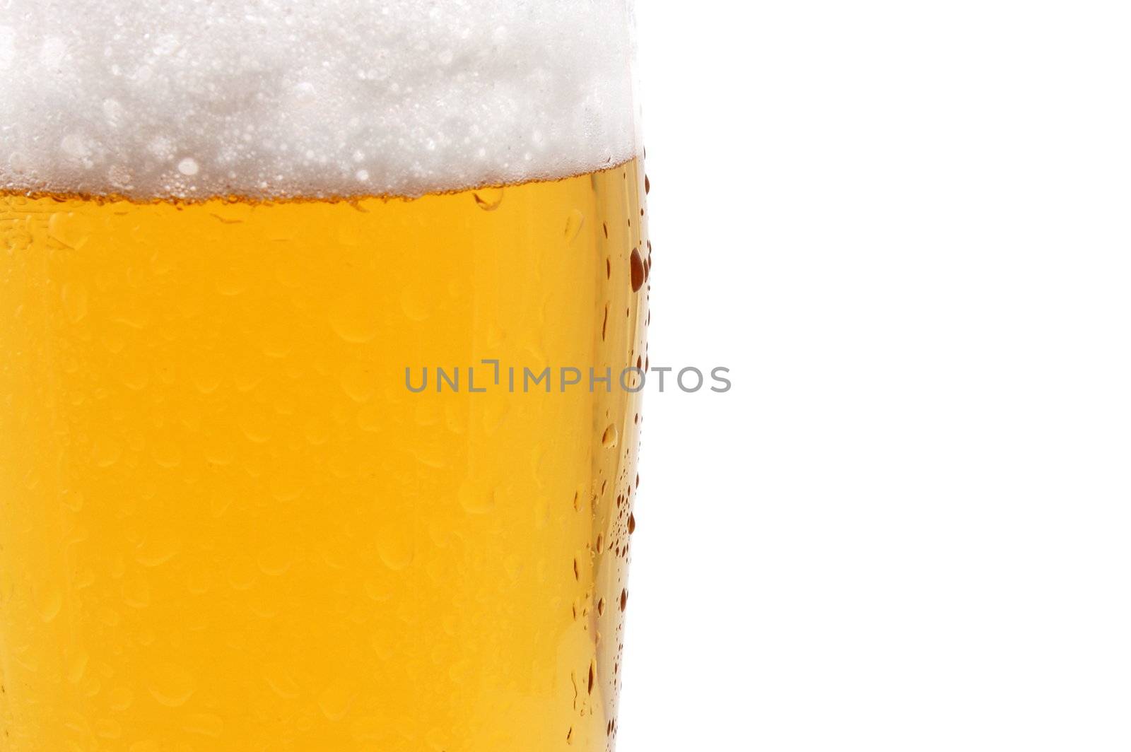 glass of beer isolated on white background by gunnar3000