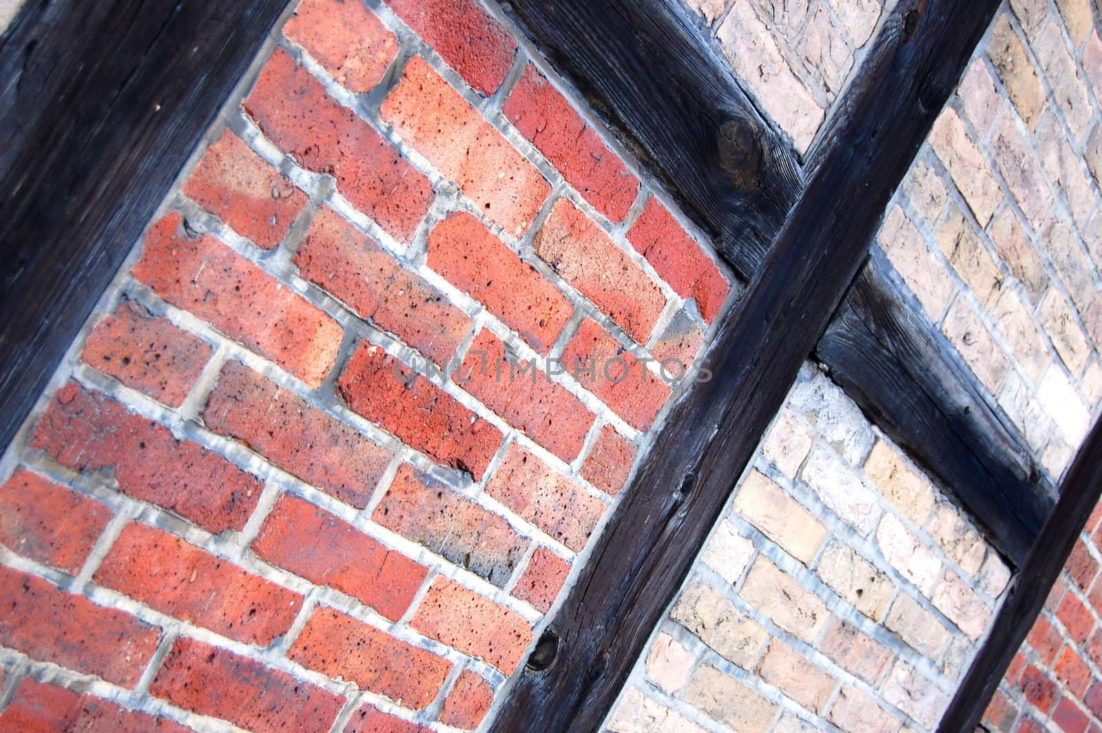 brick wall of a house as a background