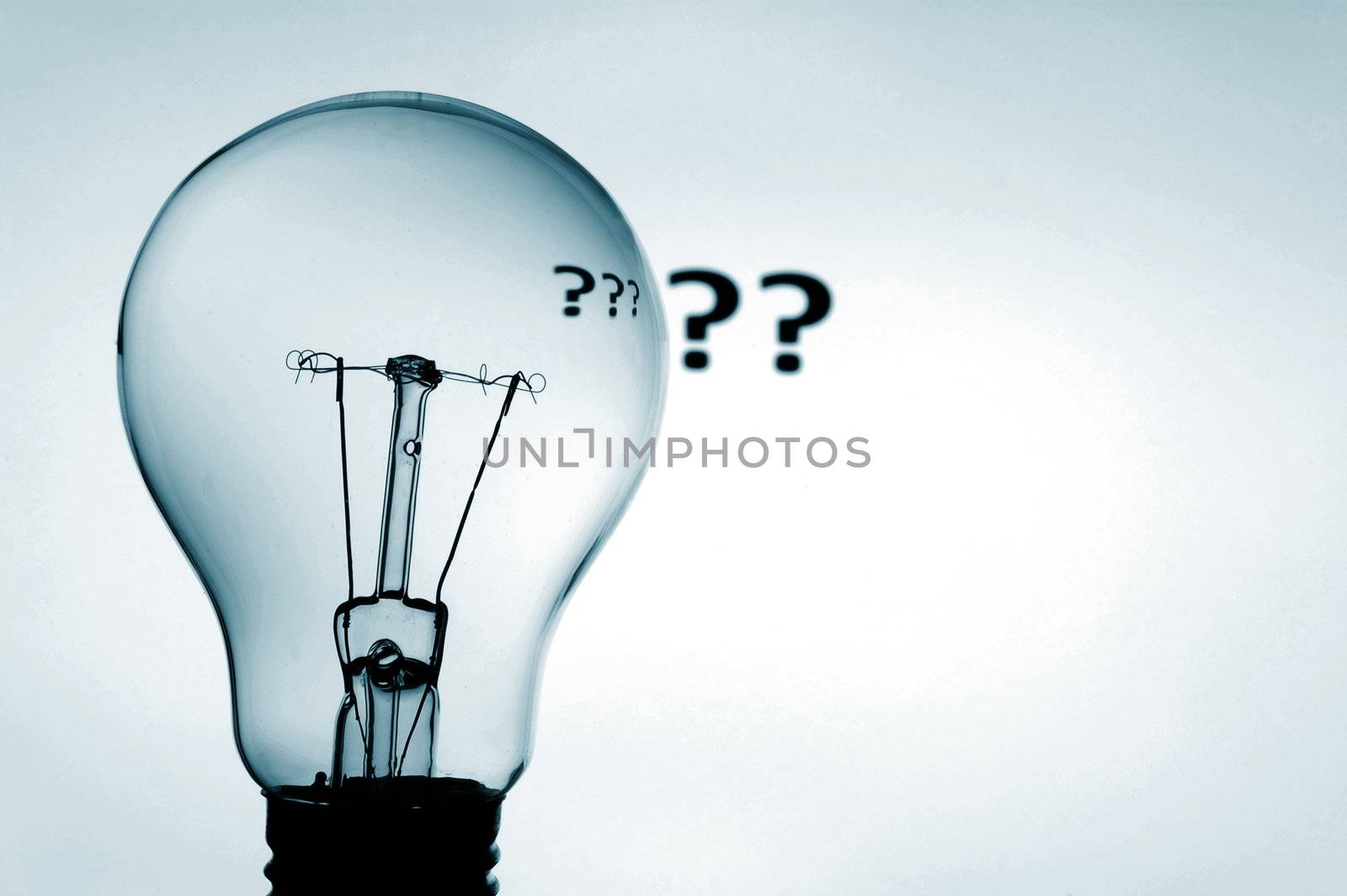 bulb and question mark by gunnar3000