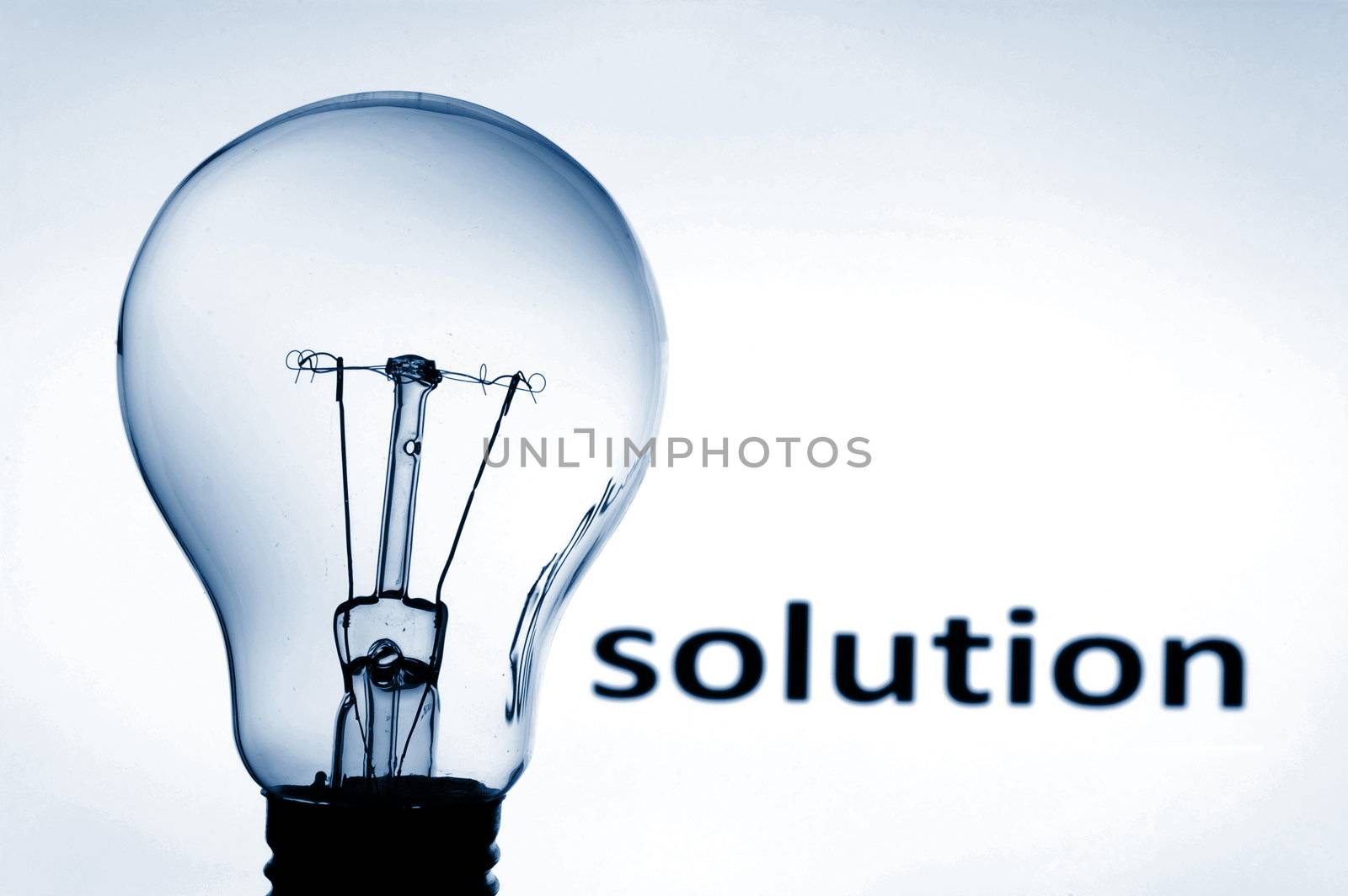 bulb showing concept of business problems and success