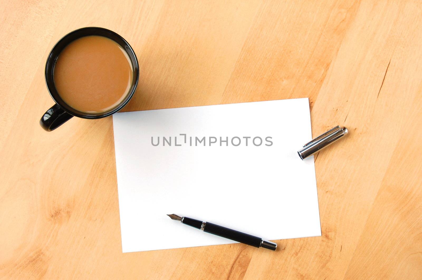 business still life with empty sheet paper for copyspace