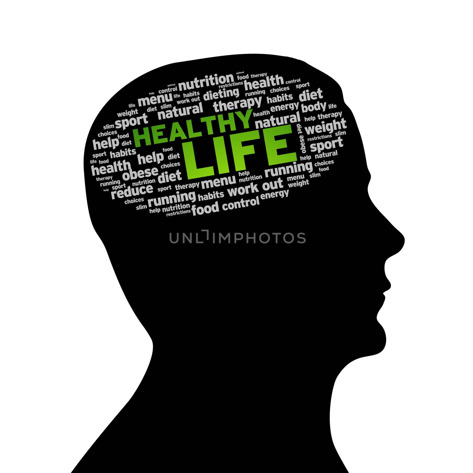 Silhouette head - Healthy Life by kbuntu