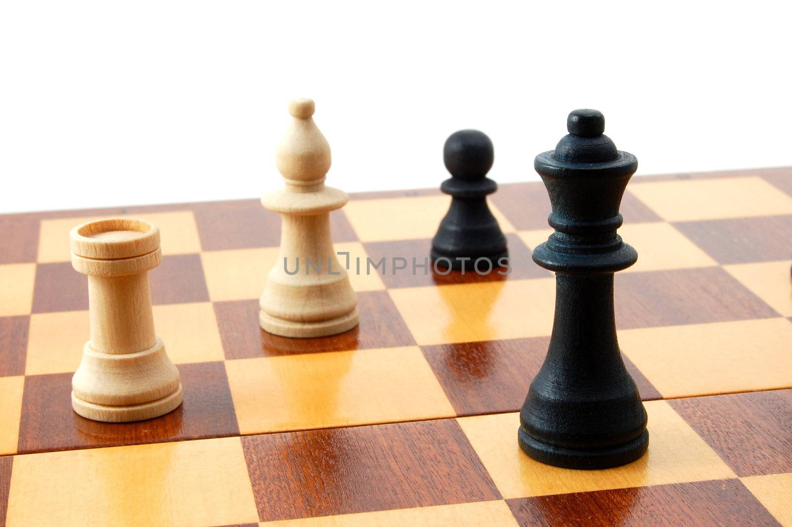 chess piece isolated on white background advising to strategic behavior