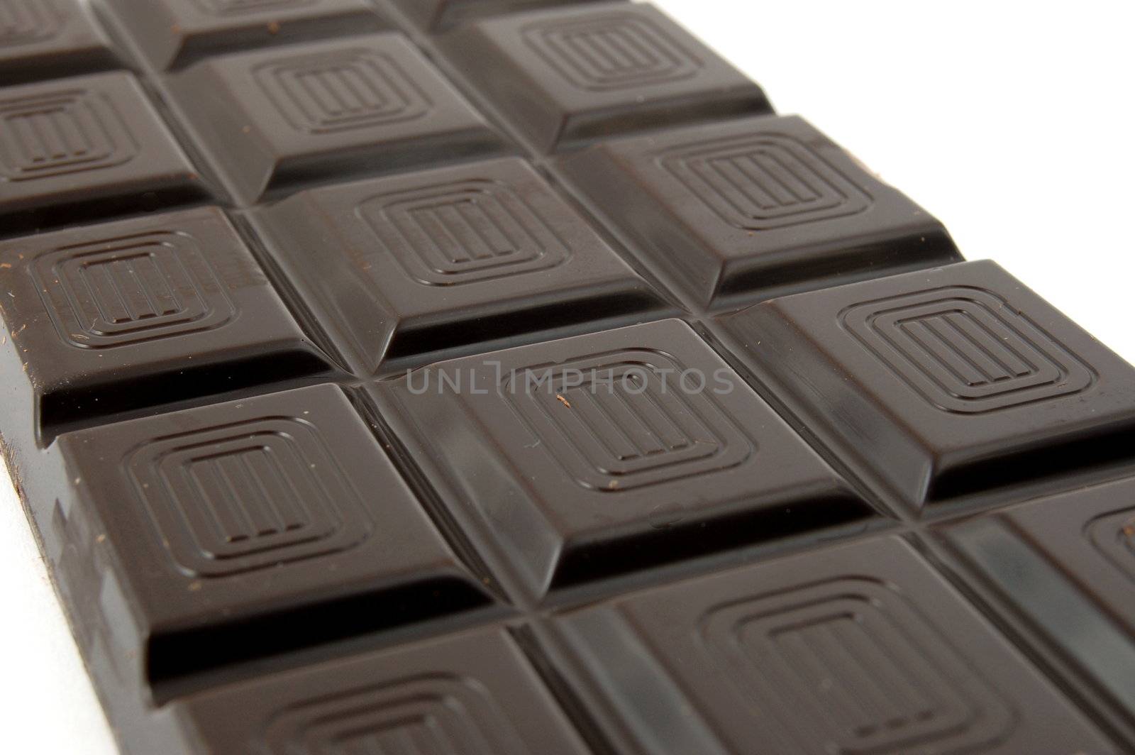 sweet chocolate for baking isolated on white background