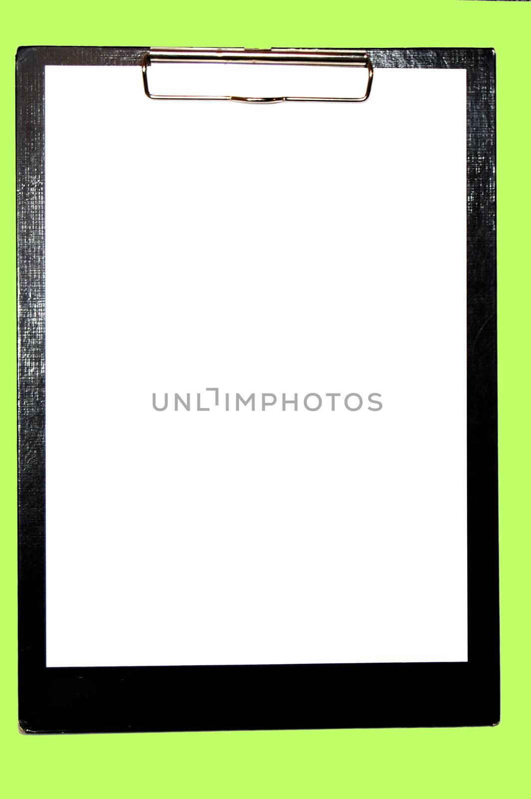 clipboard isolated on white with empty space for text message
