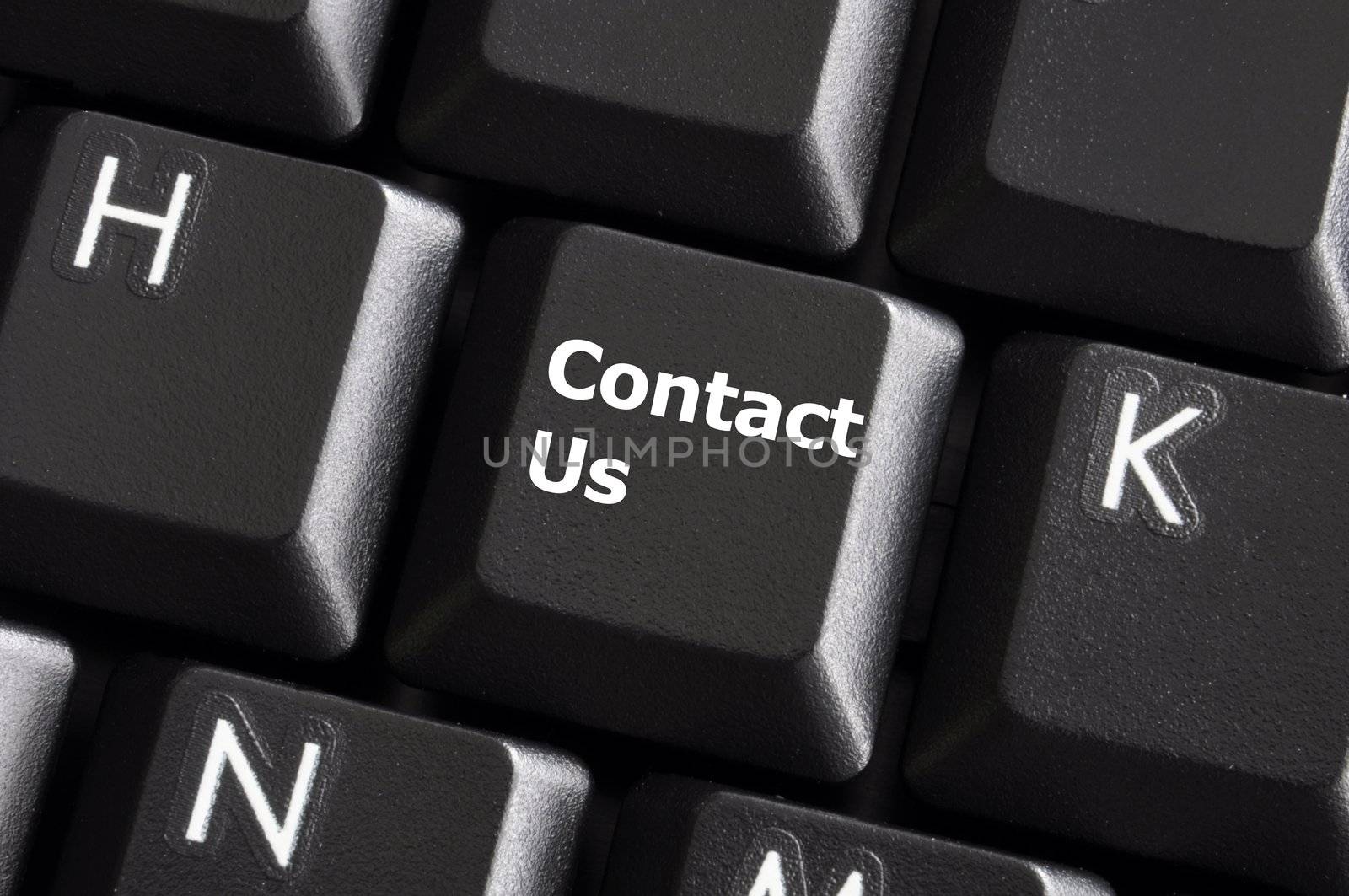 contact us or support concept with computer keyboard button