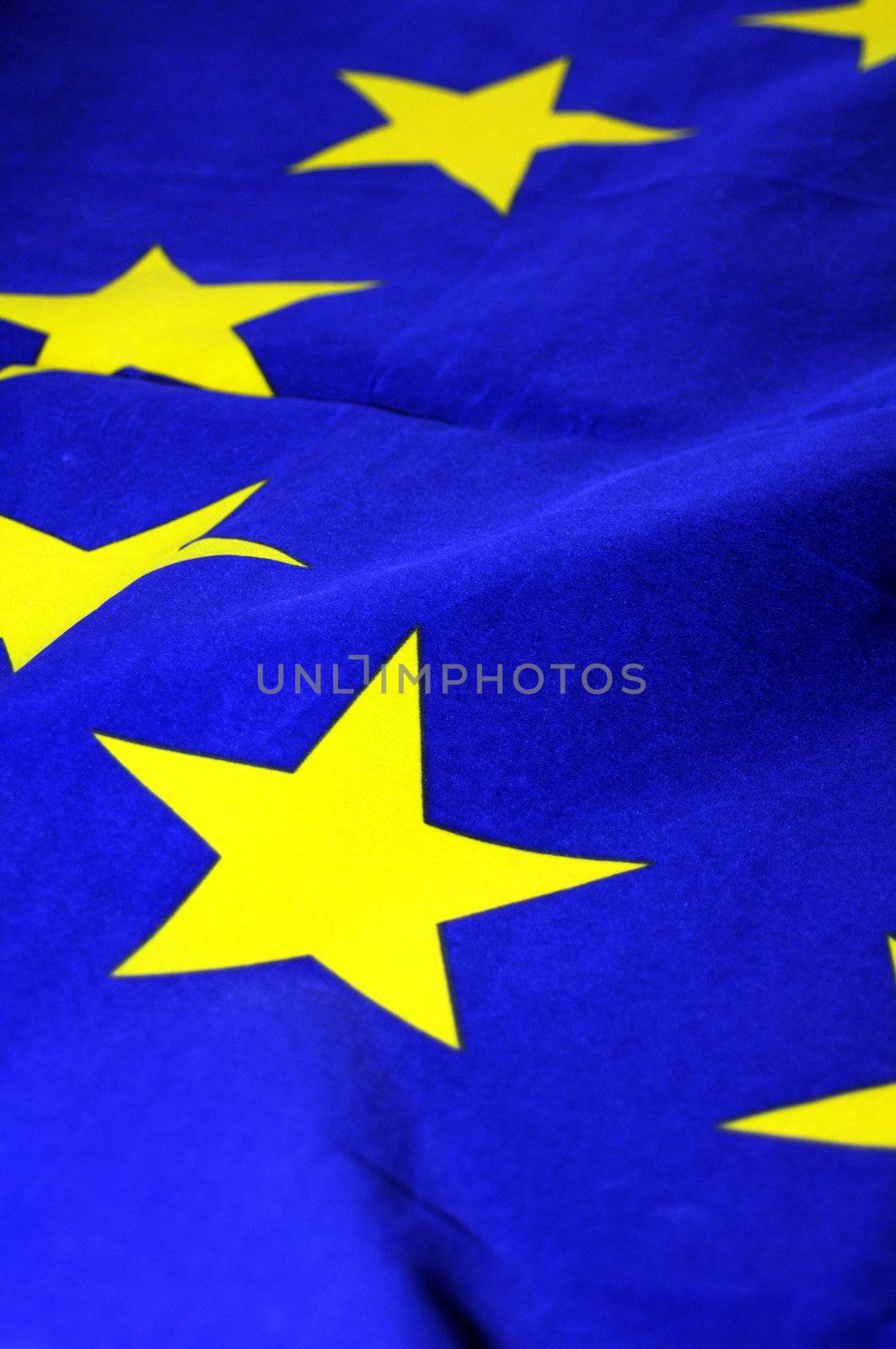 eu or european union flag in blue with yellow stars