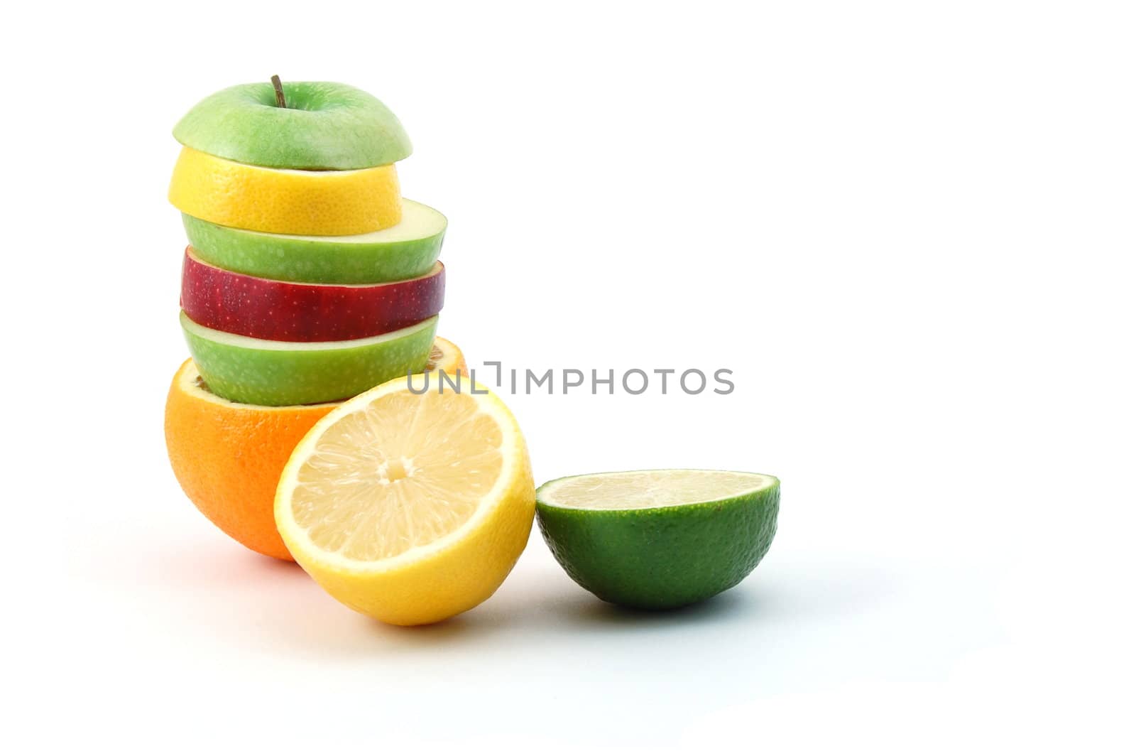 Apple on white background by gunnar3000