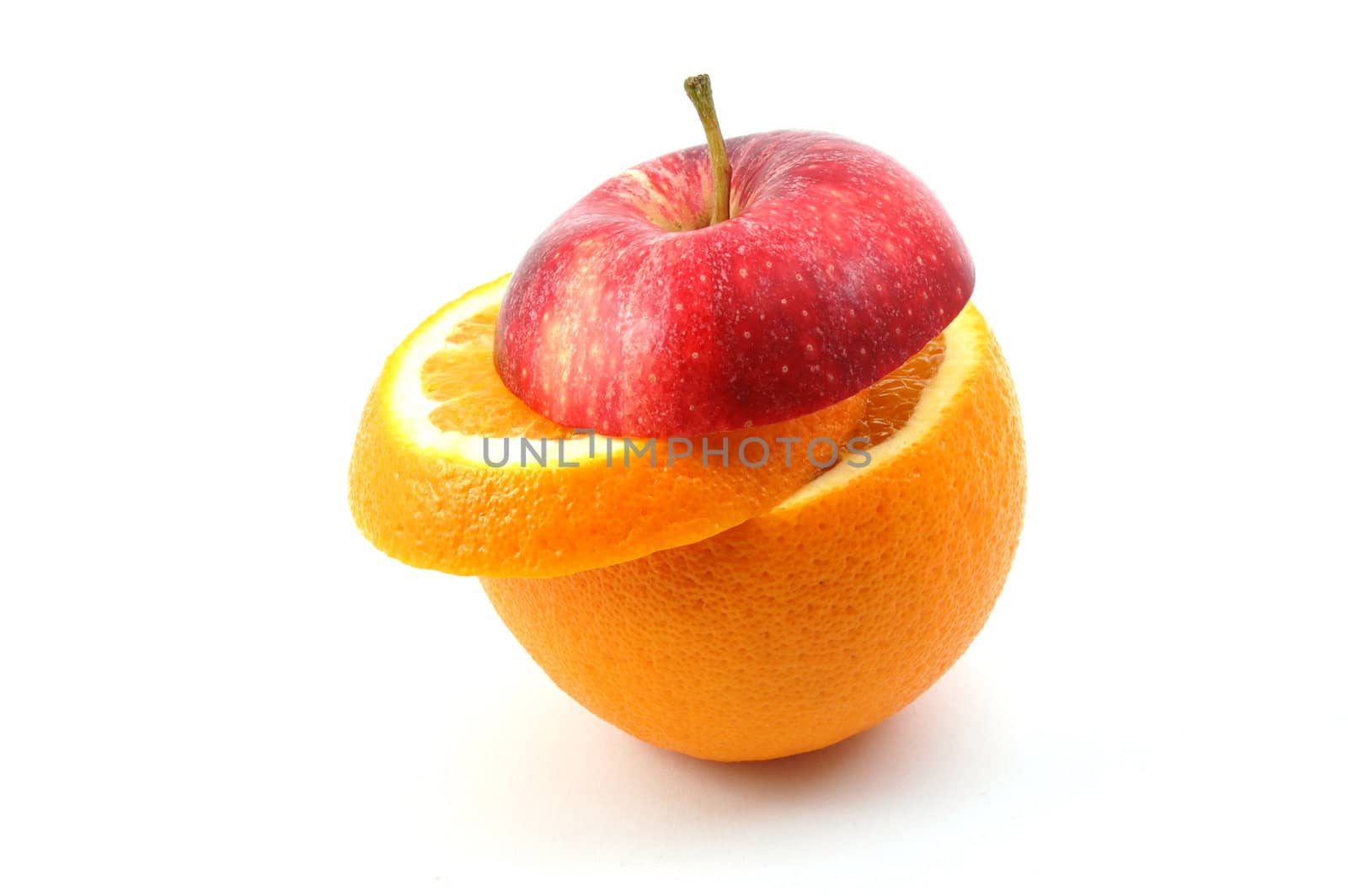 Apple on white background by gunnar3000