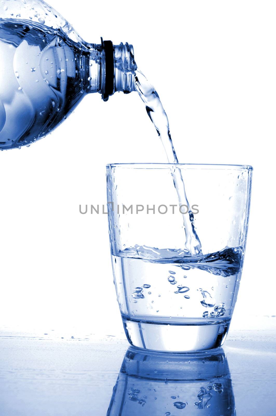 cool water drink isolated on white background