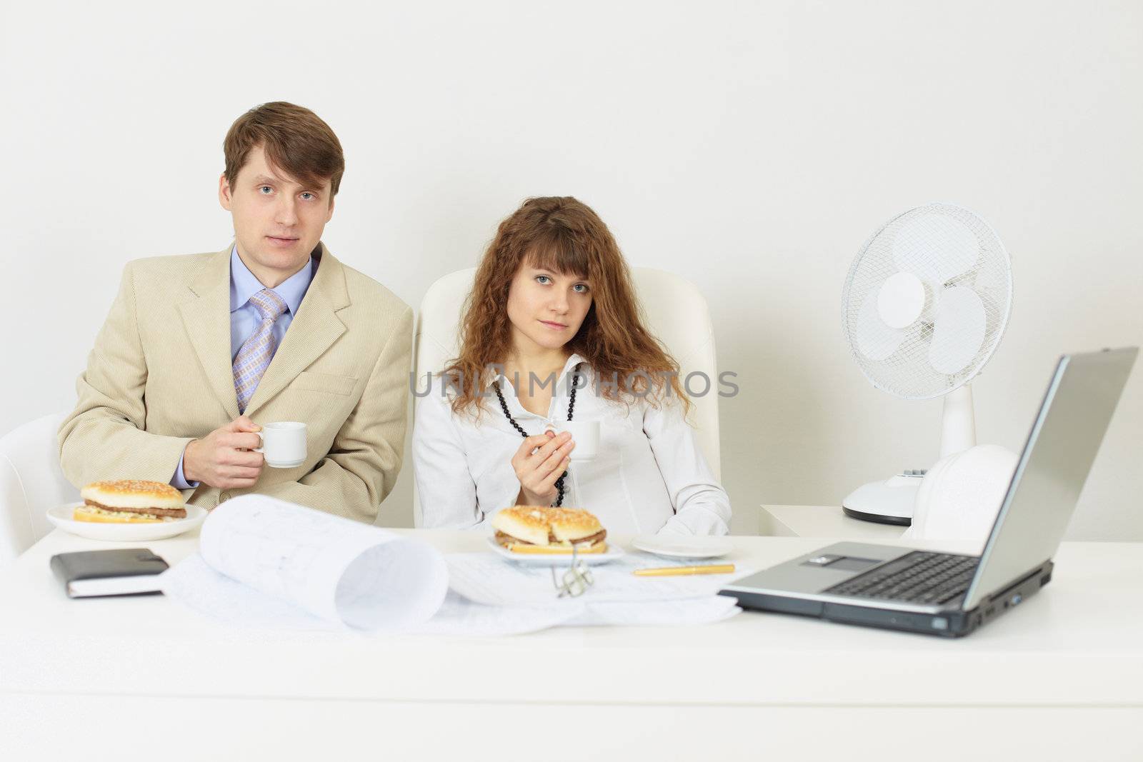 Engineers were going to have a snack in an labour time at office