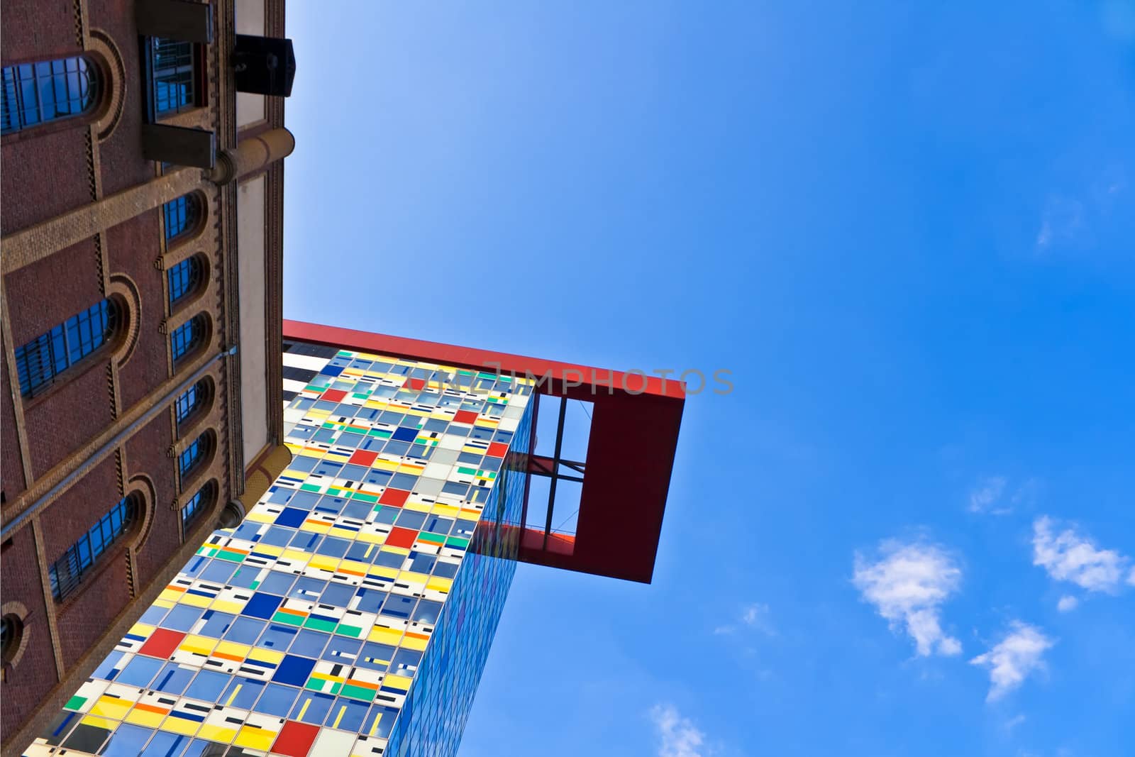 Modern Architecture in Düsseldorf, with copyspace