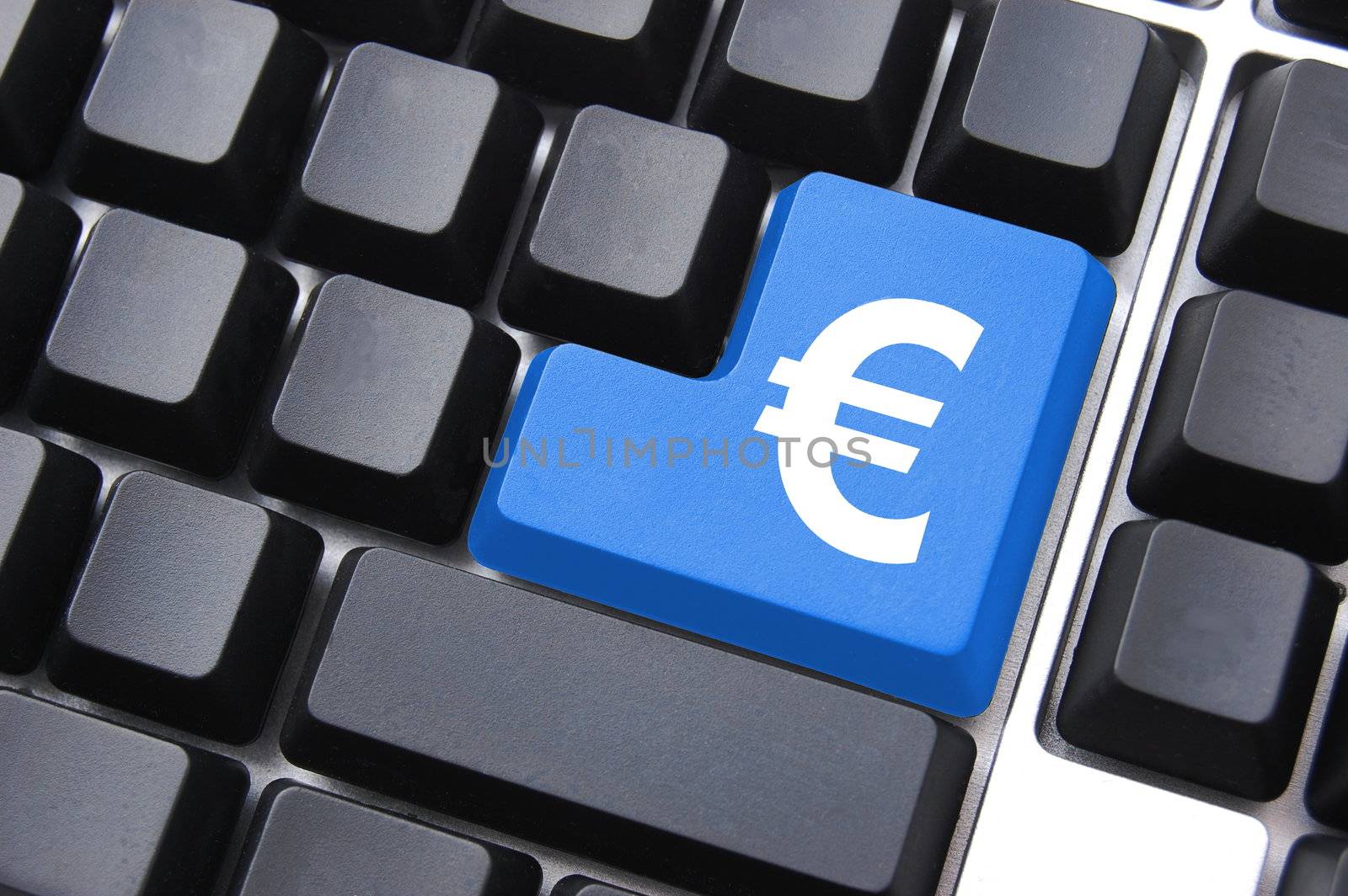 ecommerce concept with money symbol on computer button