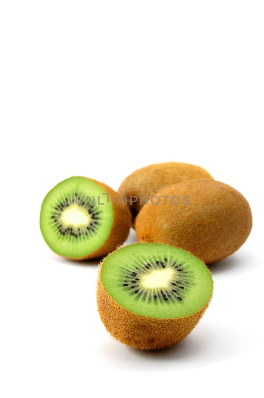 kiwi fruit isolated on white background by gunnar3000
