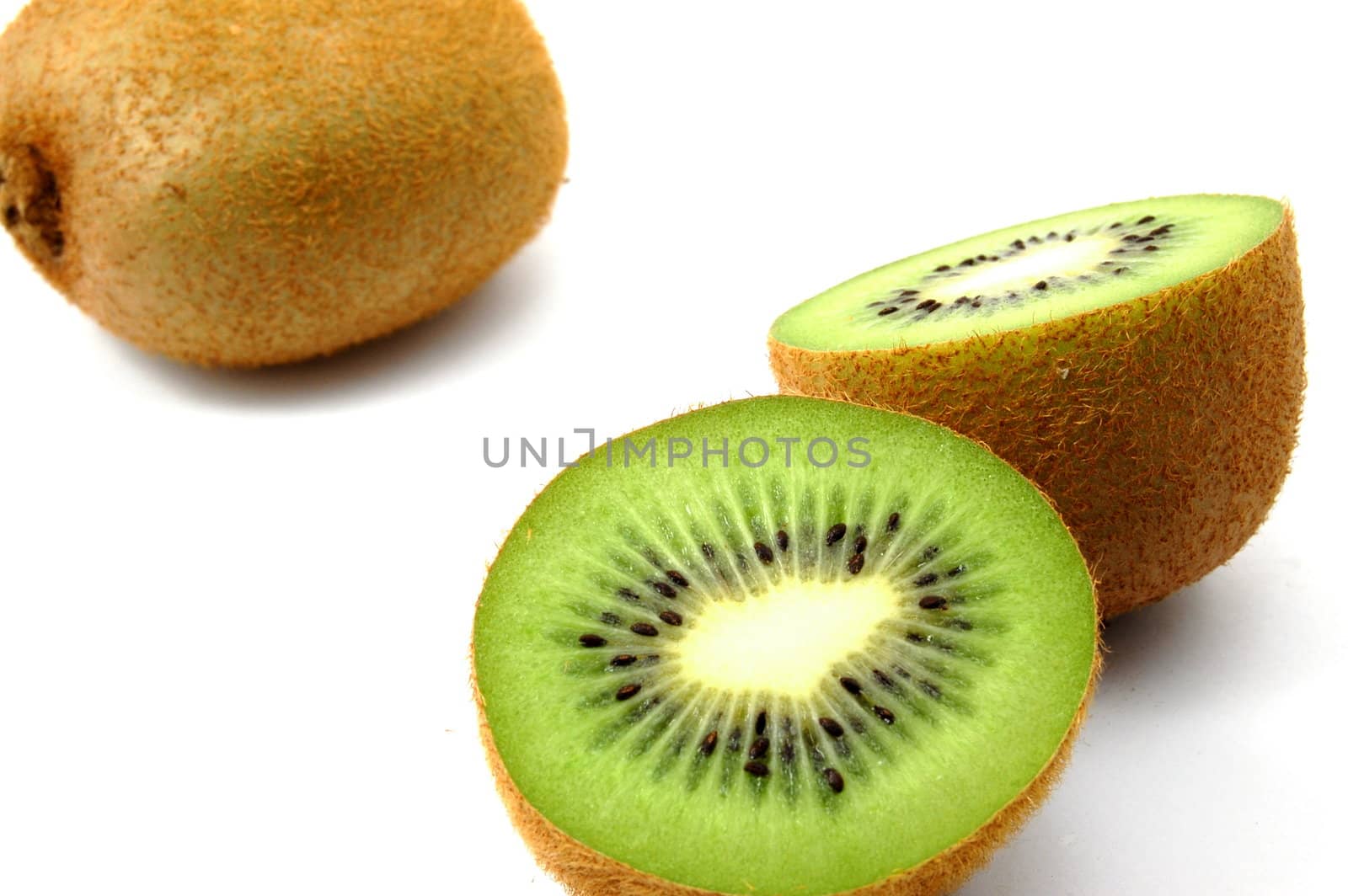 kiwi fruit isolated on white background by gunnar3000