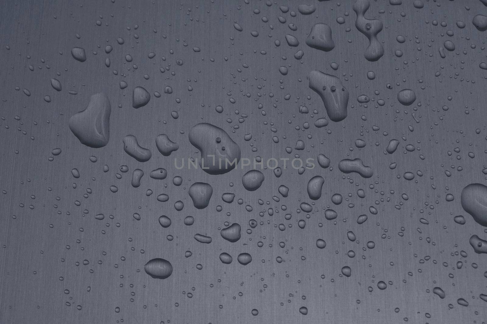 water drops on metal surface by gunnar3000