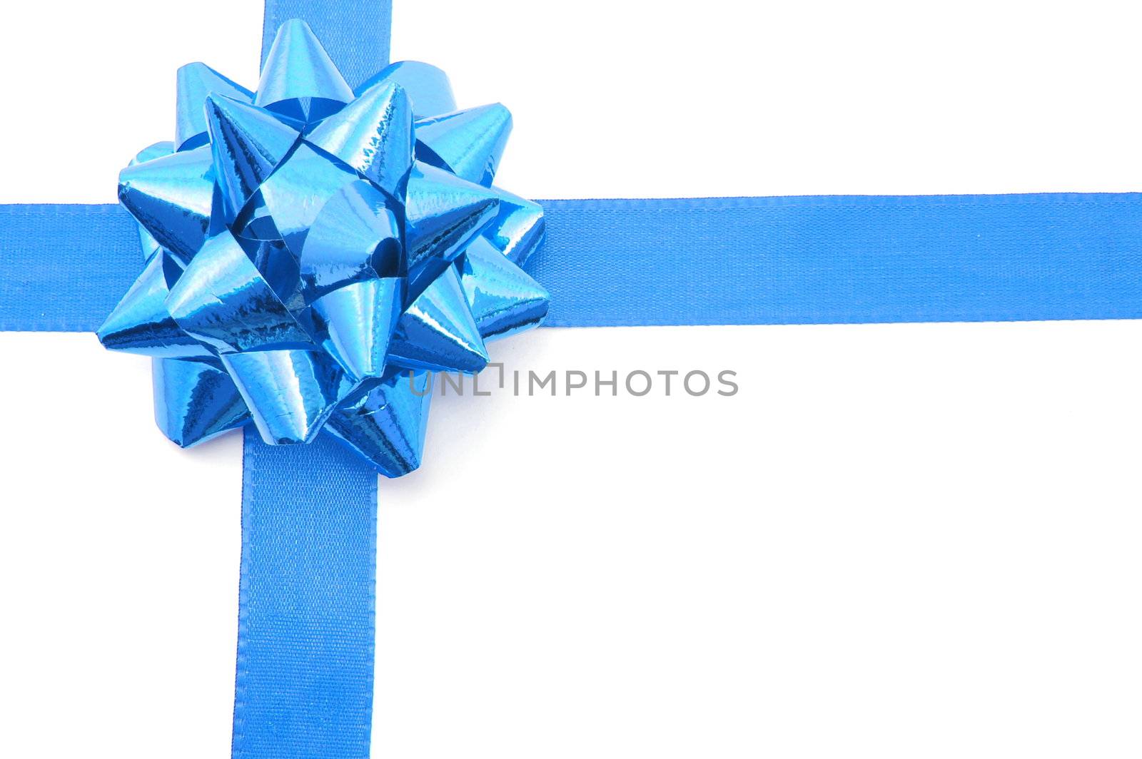 christmas gift with ribbon and copy space