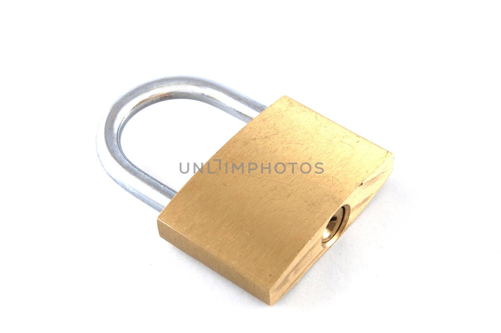 A padlock isolated on a white background.