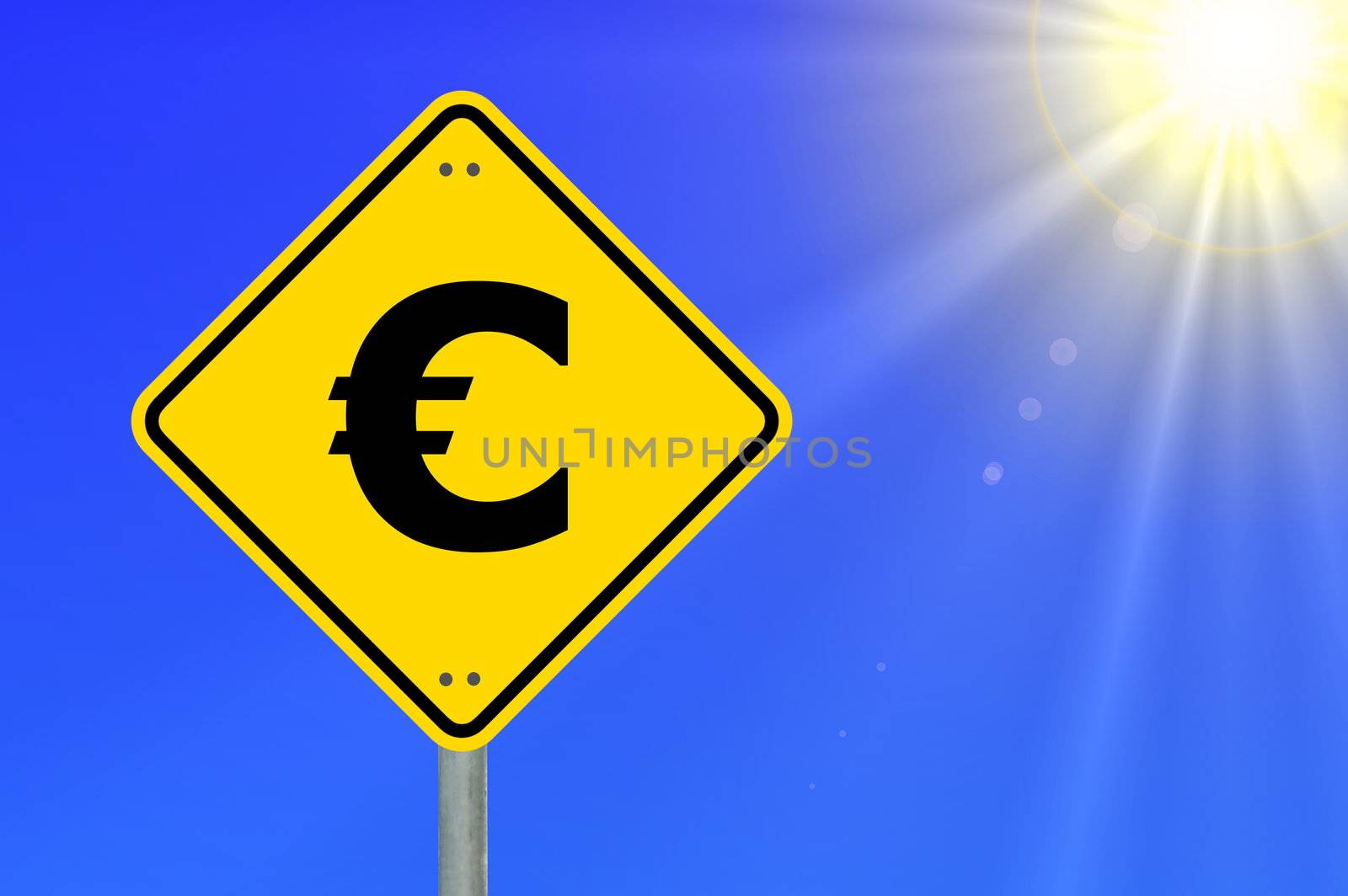 euro sign showing finance saving and business concept