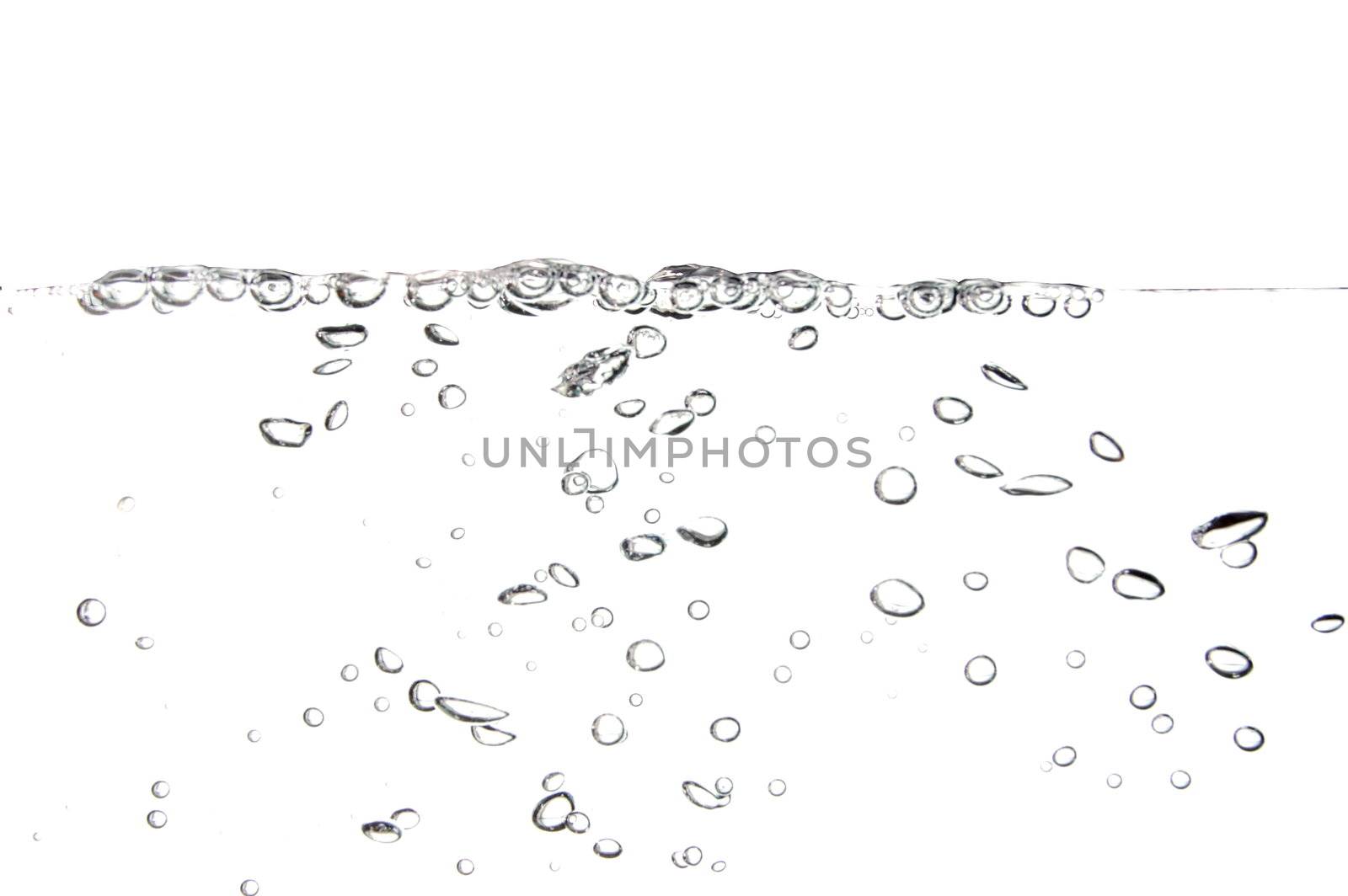 fresh and clean water with bubbles background
