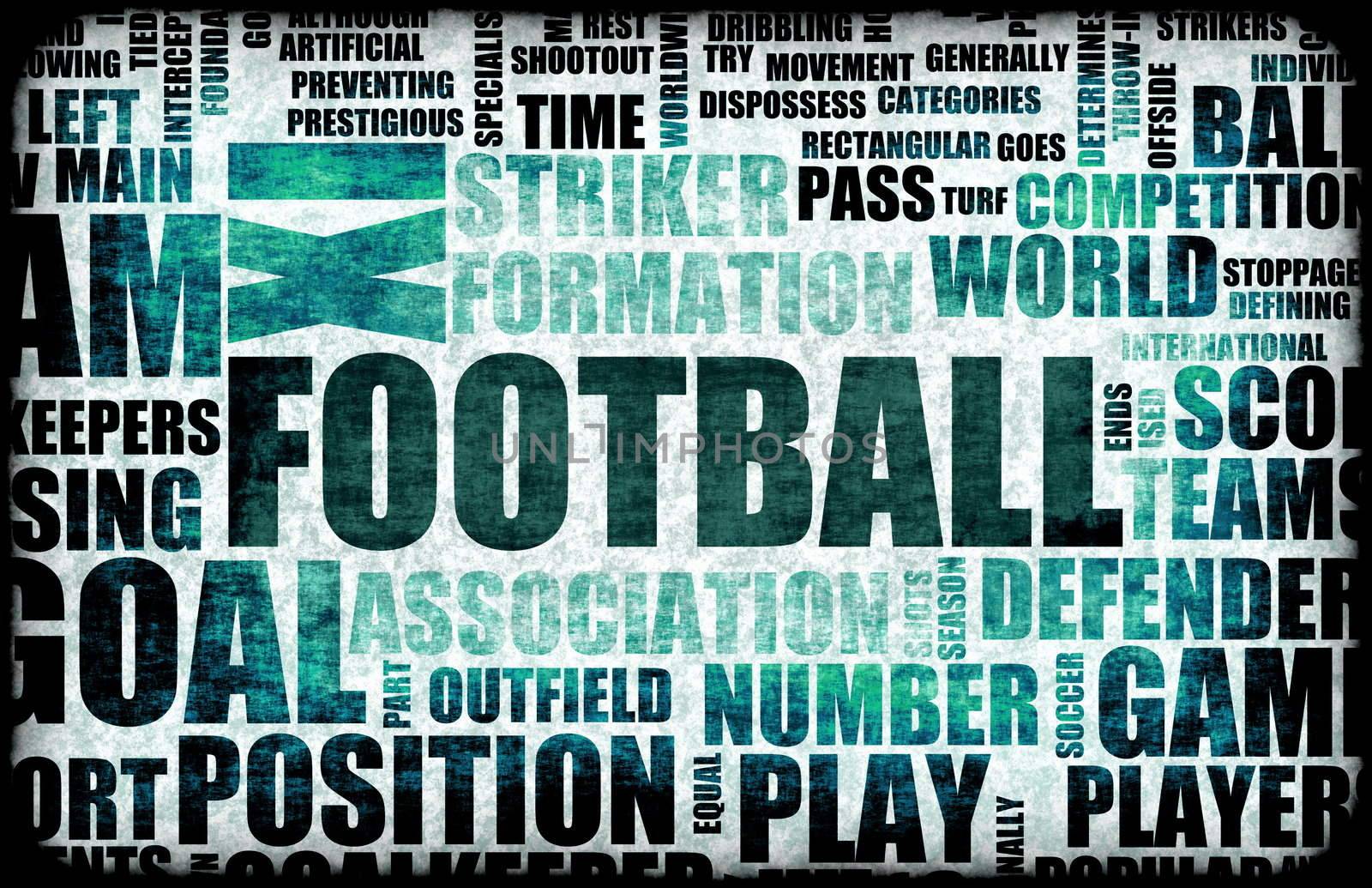 Football Soccer Grunge as Abstract Background Art