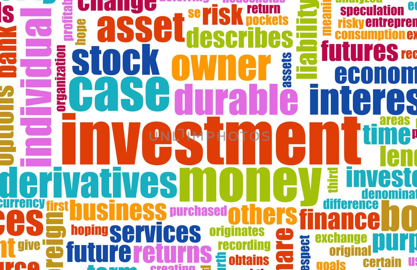 Investment Plan Terminology Background as a Art