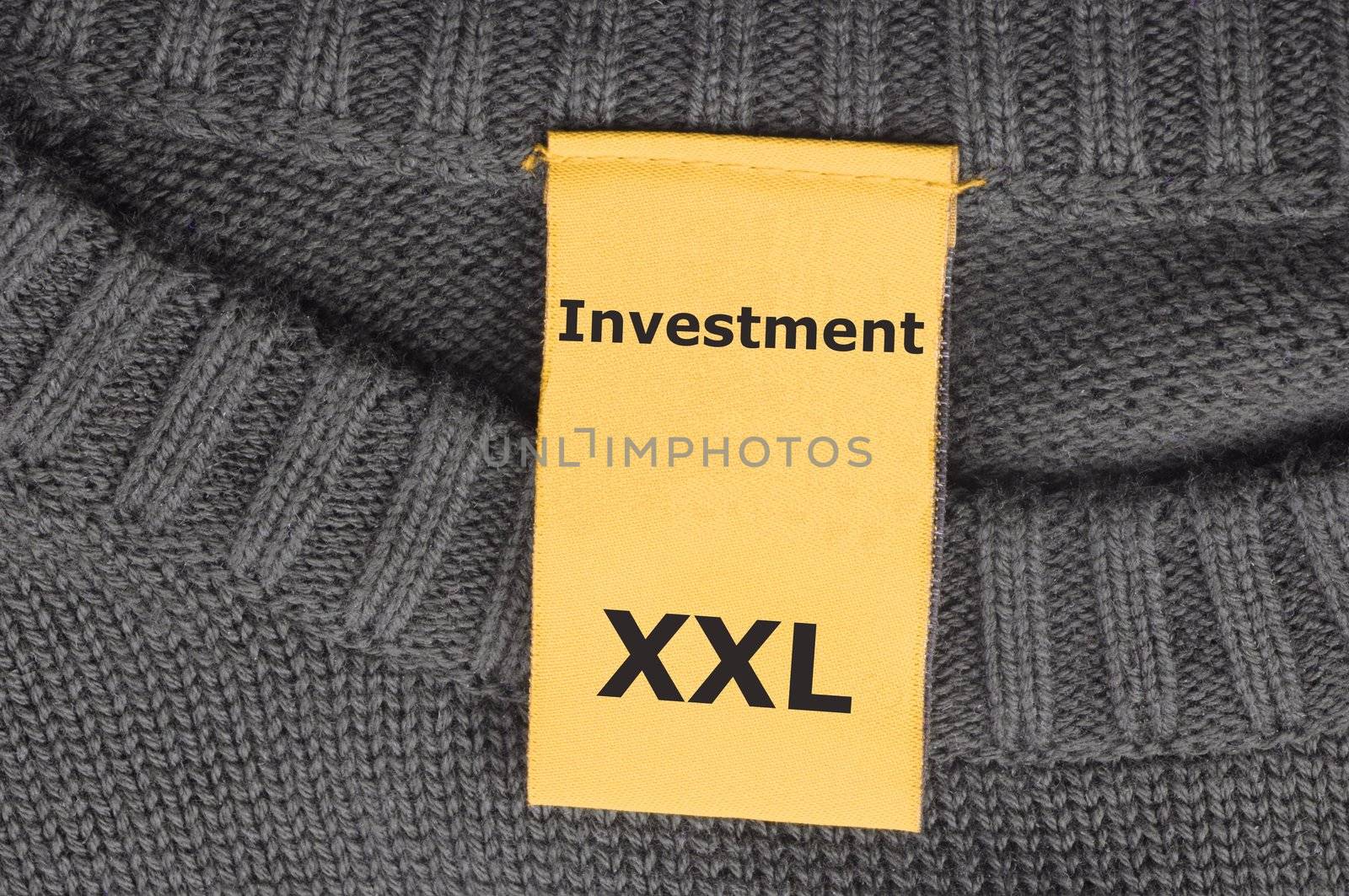 investment xxl label showing financial business success concept