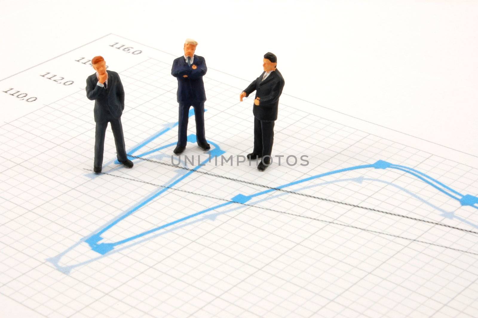 business people on chart background by gunnar3000