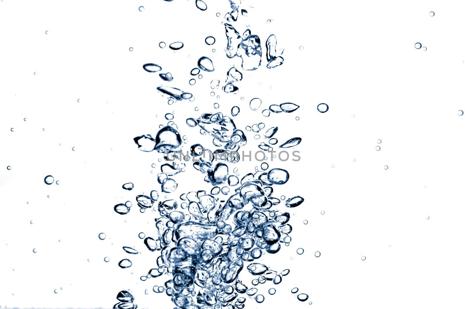 cool water background with bubbles and space for a text message