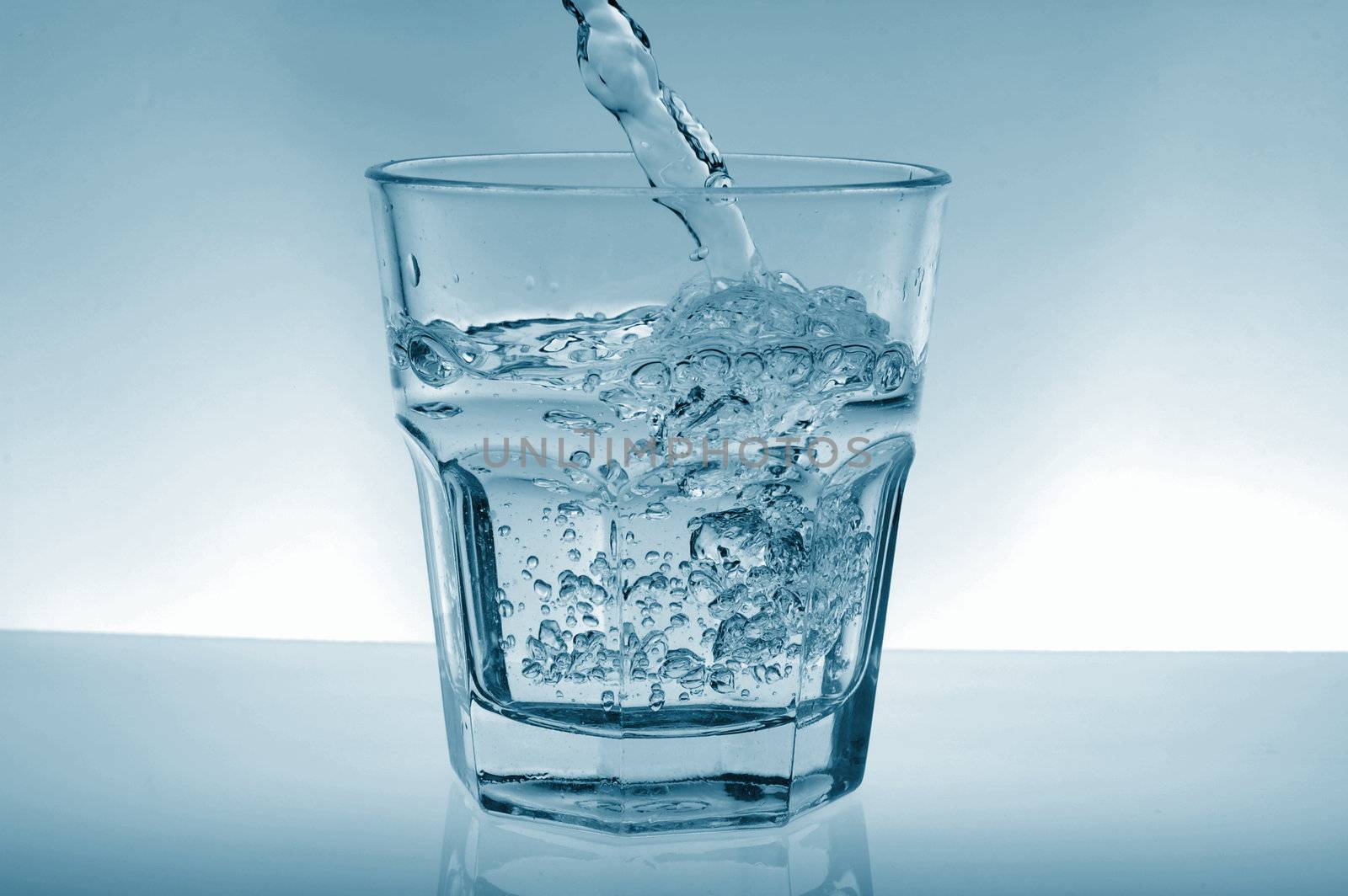 cocktail of splashing fresh water for refreshment in summer