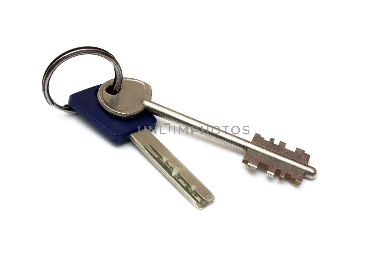 Two keys isolated on white