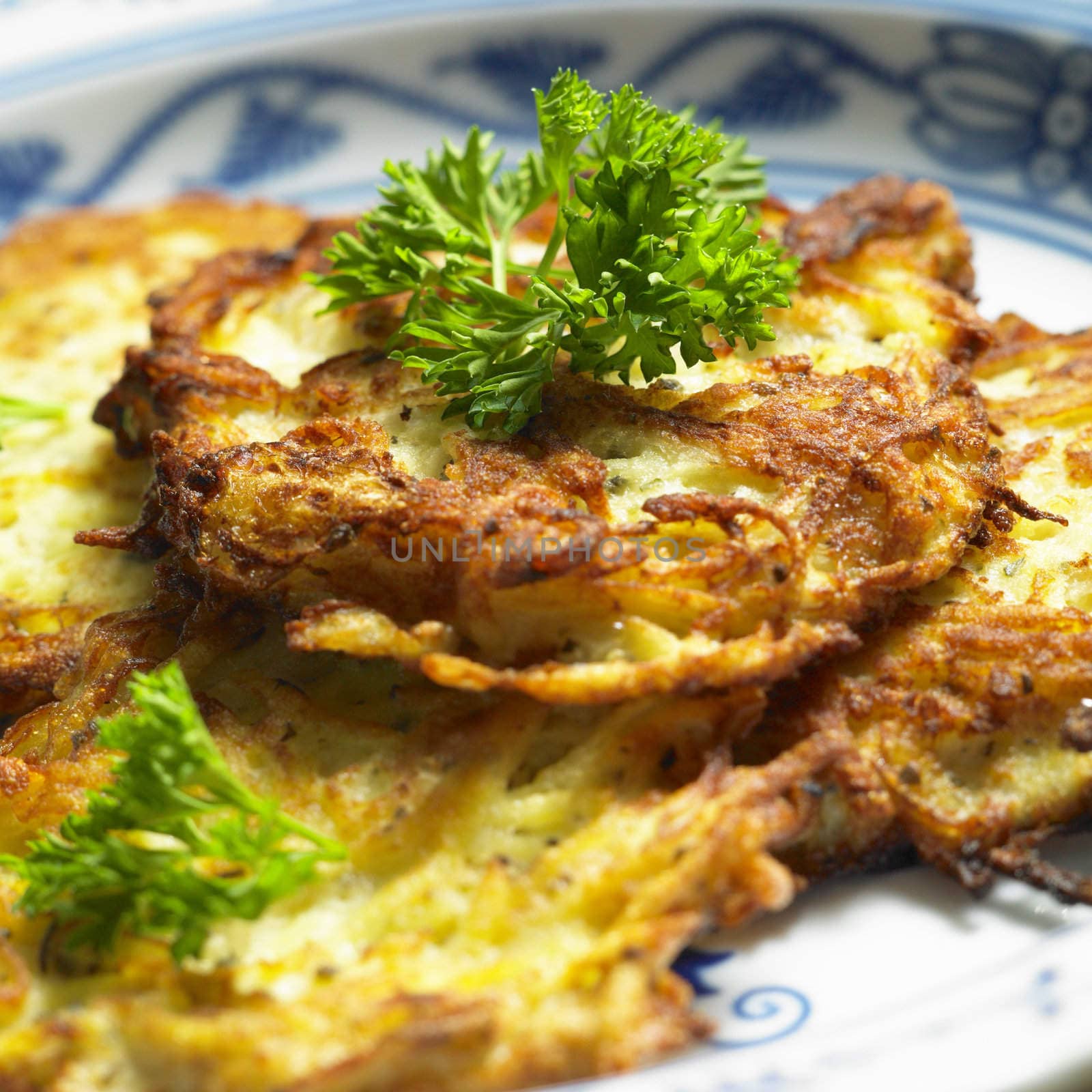 potato cakes with cabbage