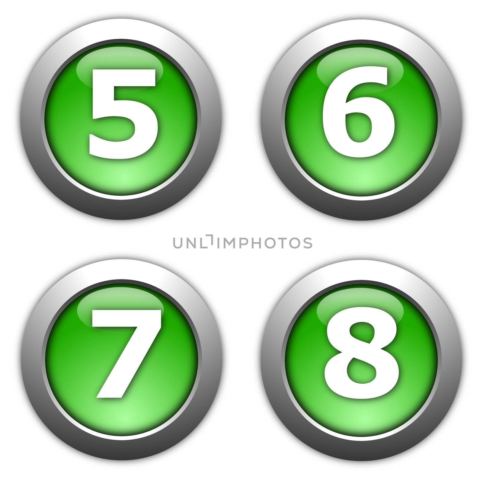 collection of web button alphabet and numbers