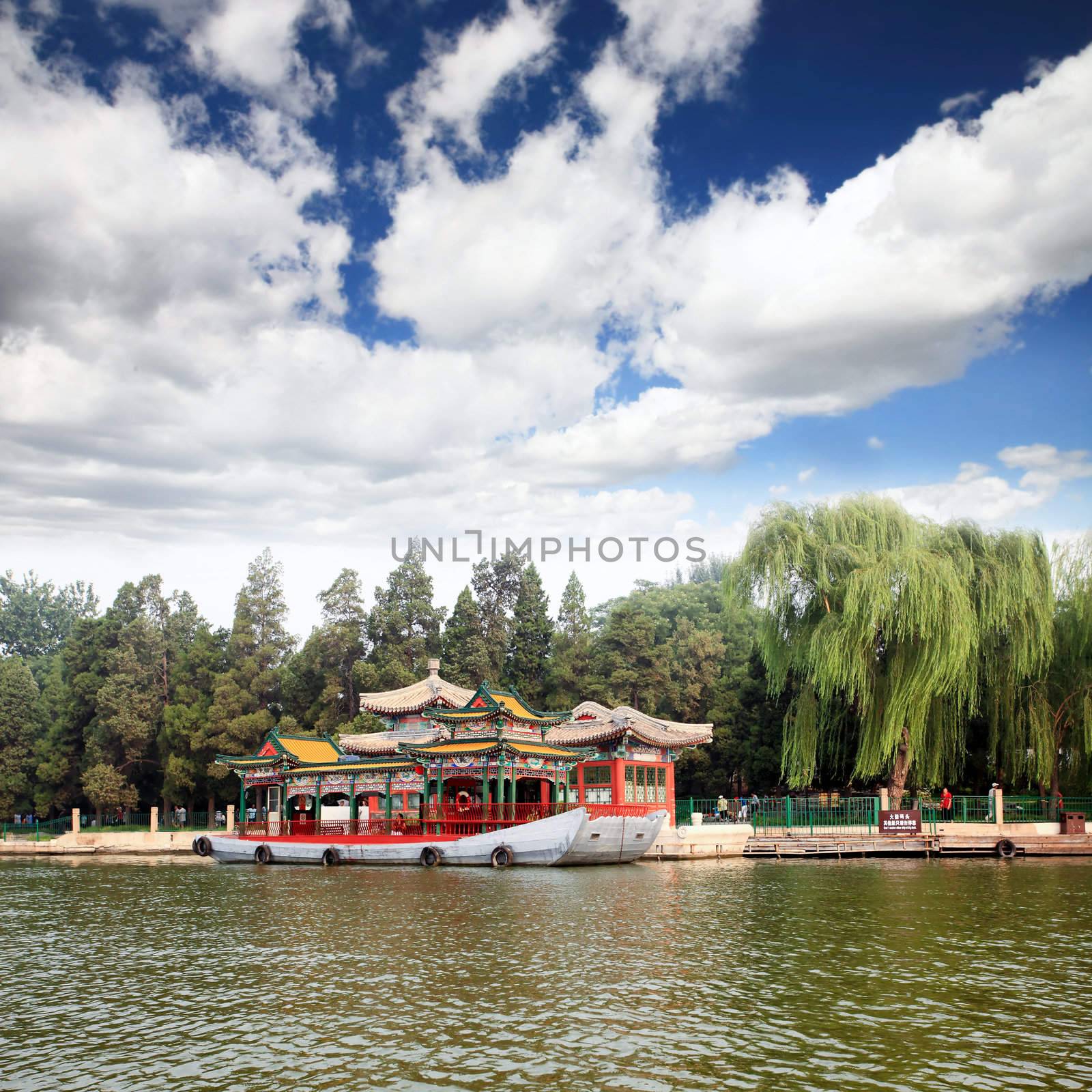 The Beihai (North-Sea) Park, a royal retreat near Forbidden City Beijing 