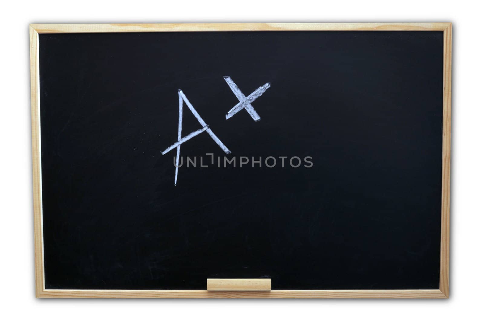 chalkboard with positive A plus by gunnar3000