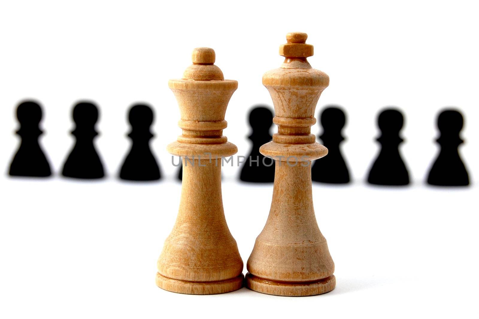 chess piece isolated on white background advising to strategic behavior