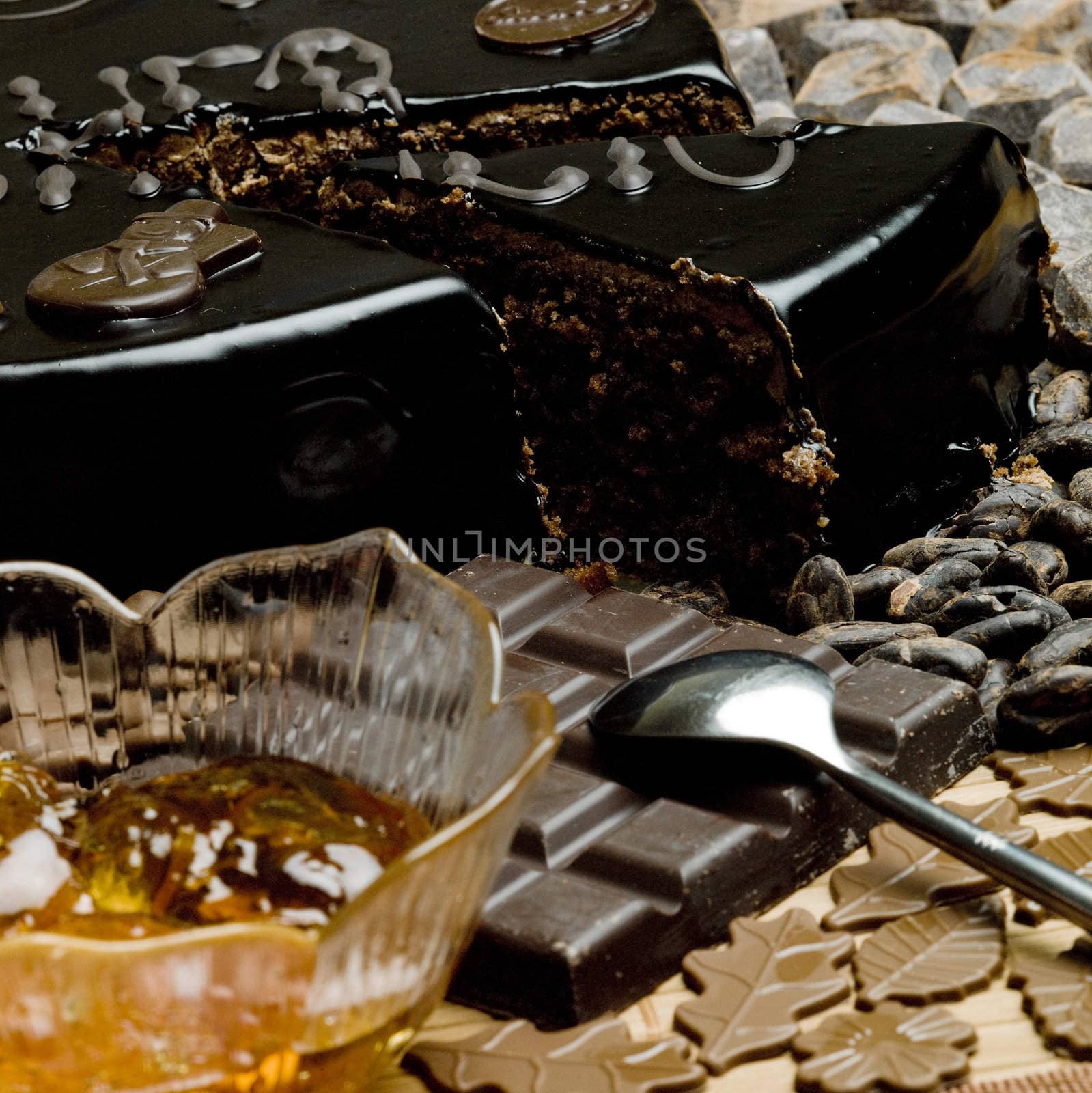 Sacher cake''s still life