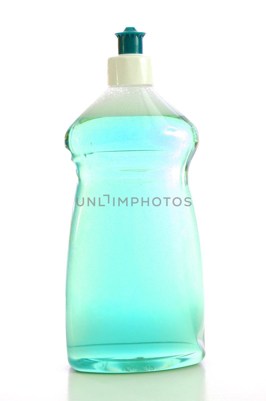 housekeeping with soap spray bottle for hygiene