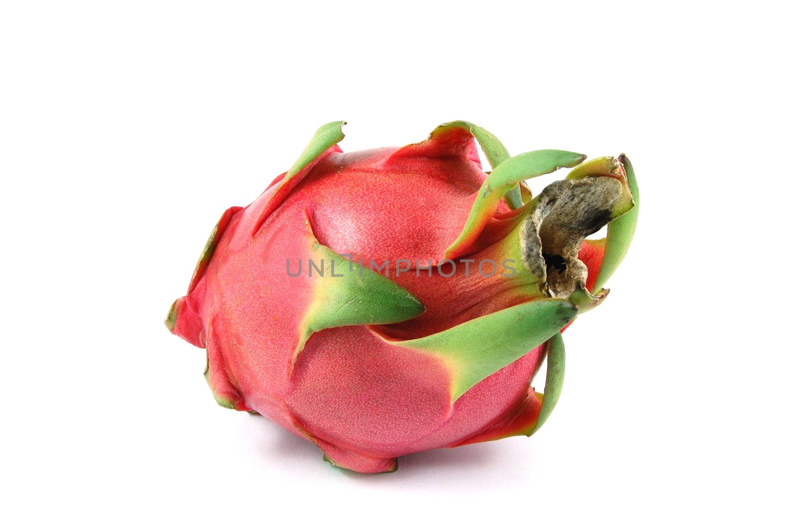 Exotic Dragon fruit isolated on a white background.