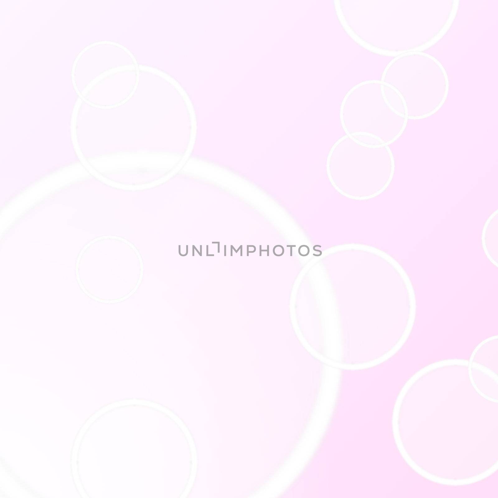 pink background illustration with rings and copyspace