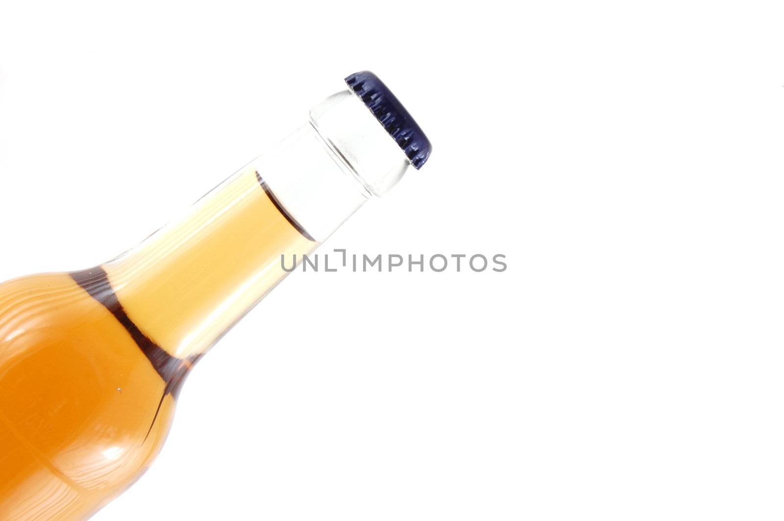 A bottle of beer isolated on white background.