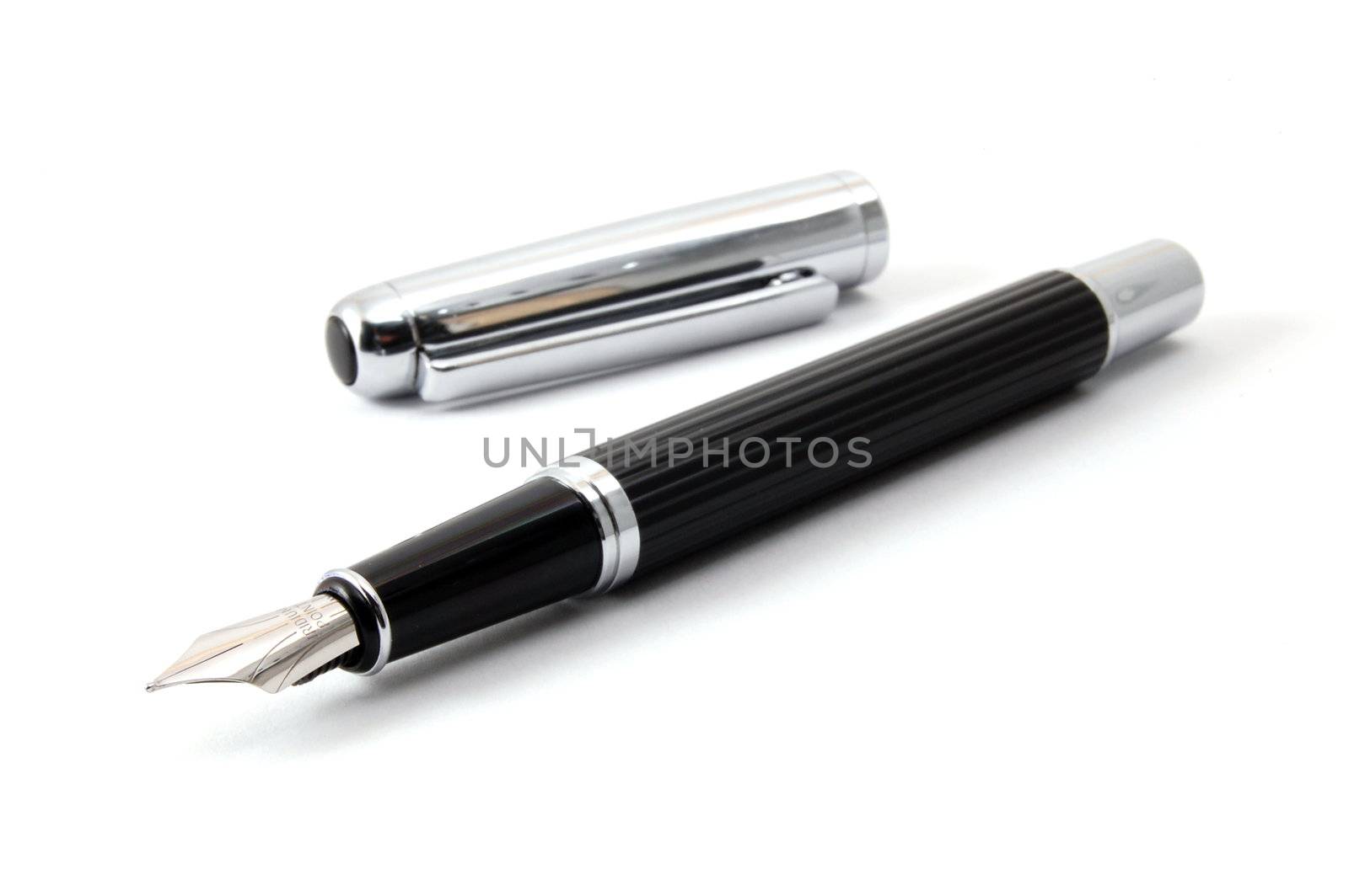 business fountain pen isolated on white background