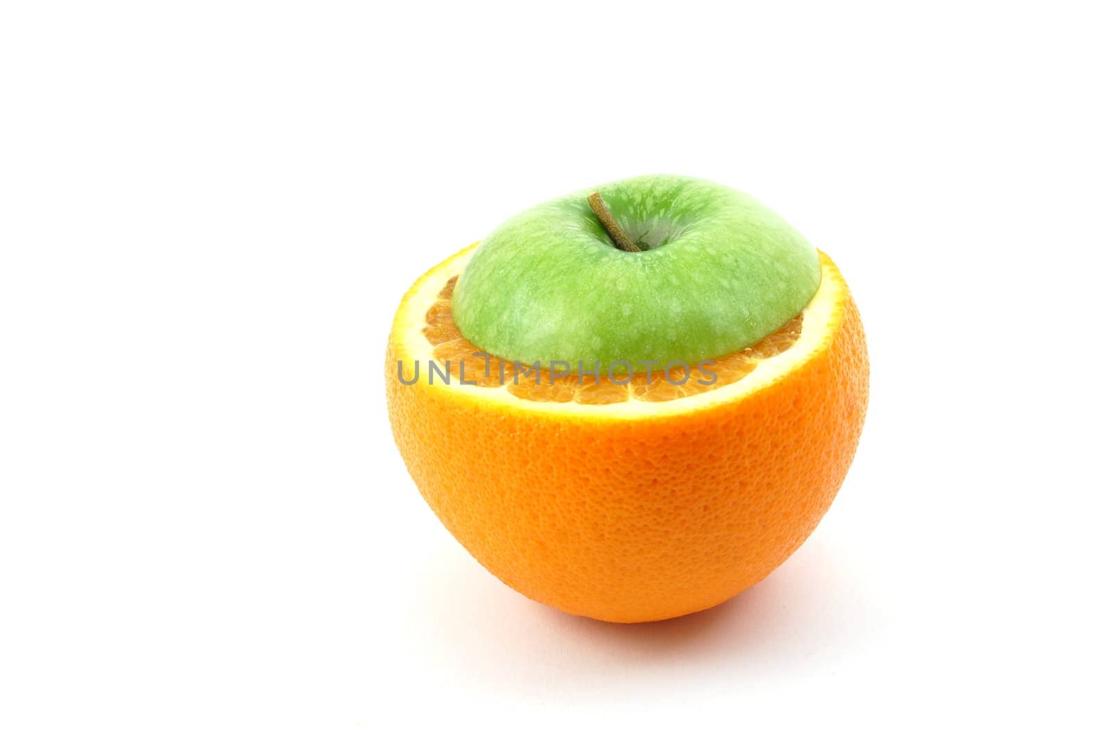 fresh fruits isolated on a white background