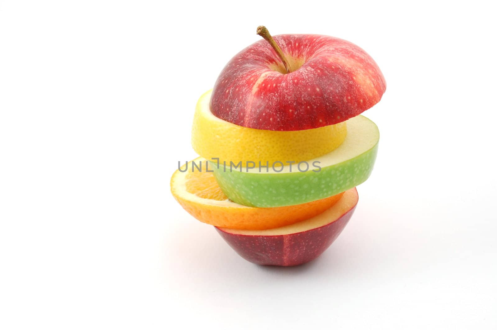 Apple on white background by gunnar3000