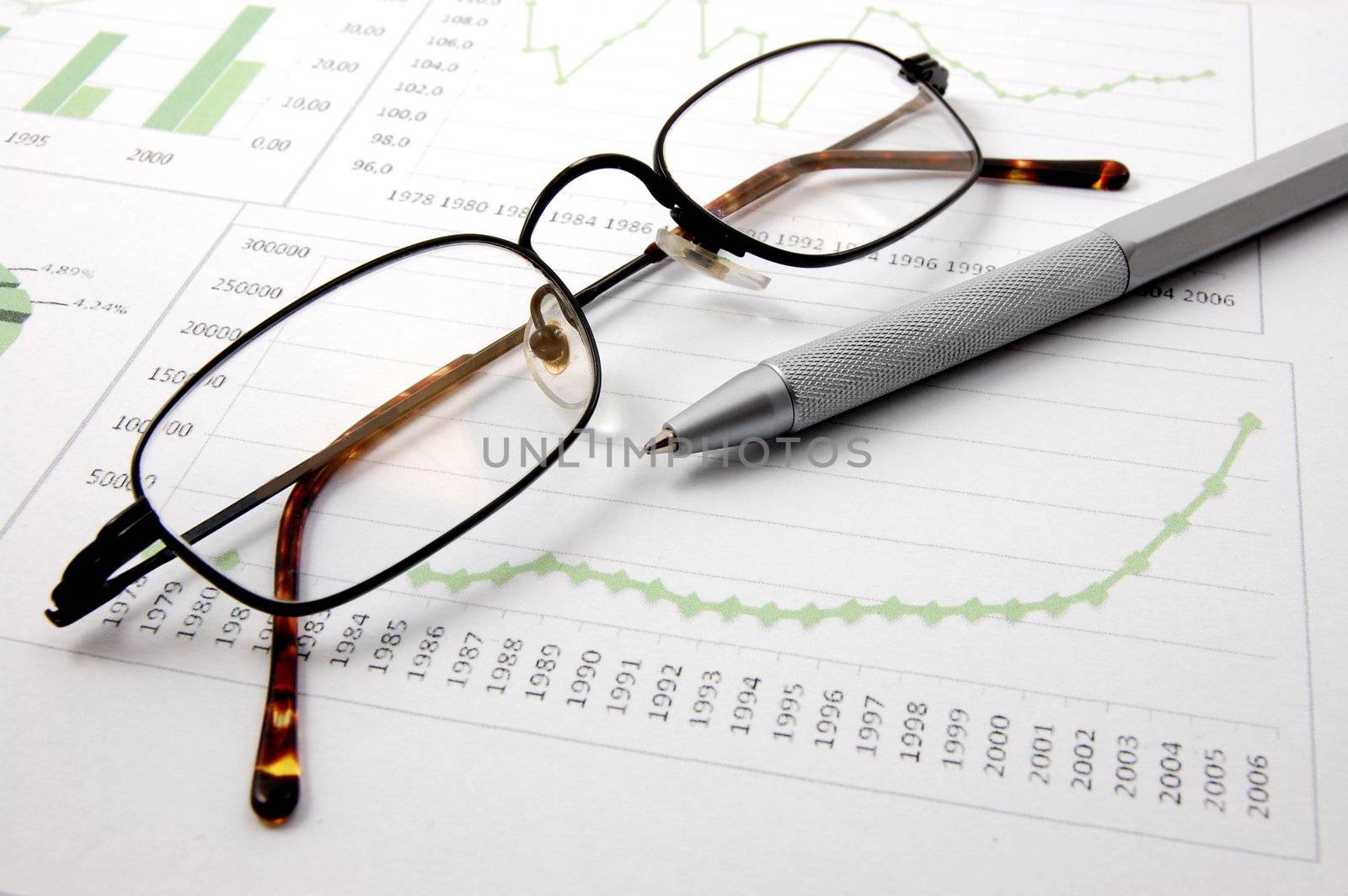 business chart showing financial success at the stock market