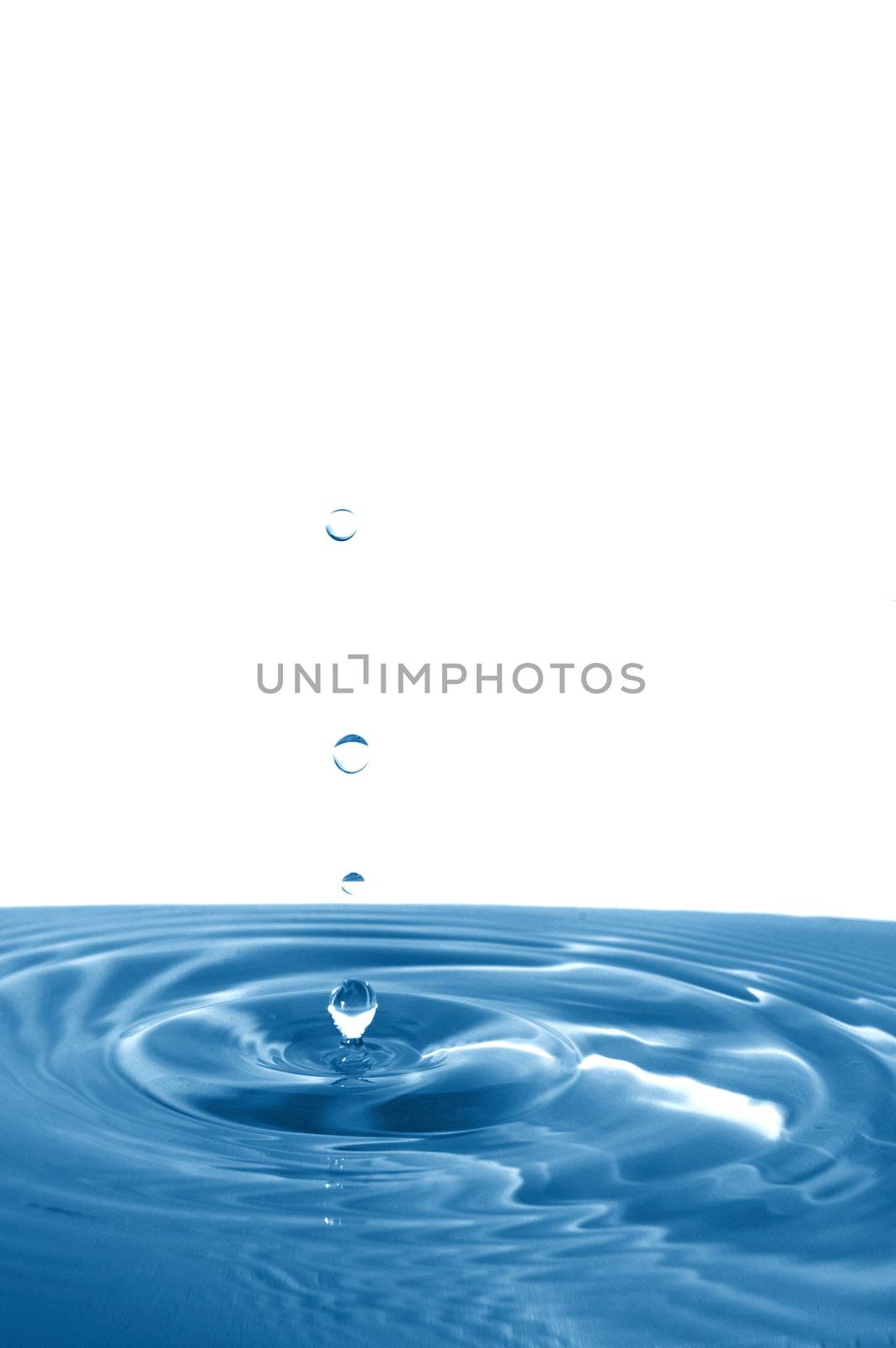 splash of water drop showing a concept of wellness