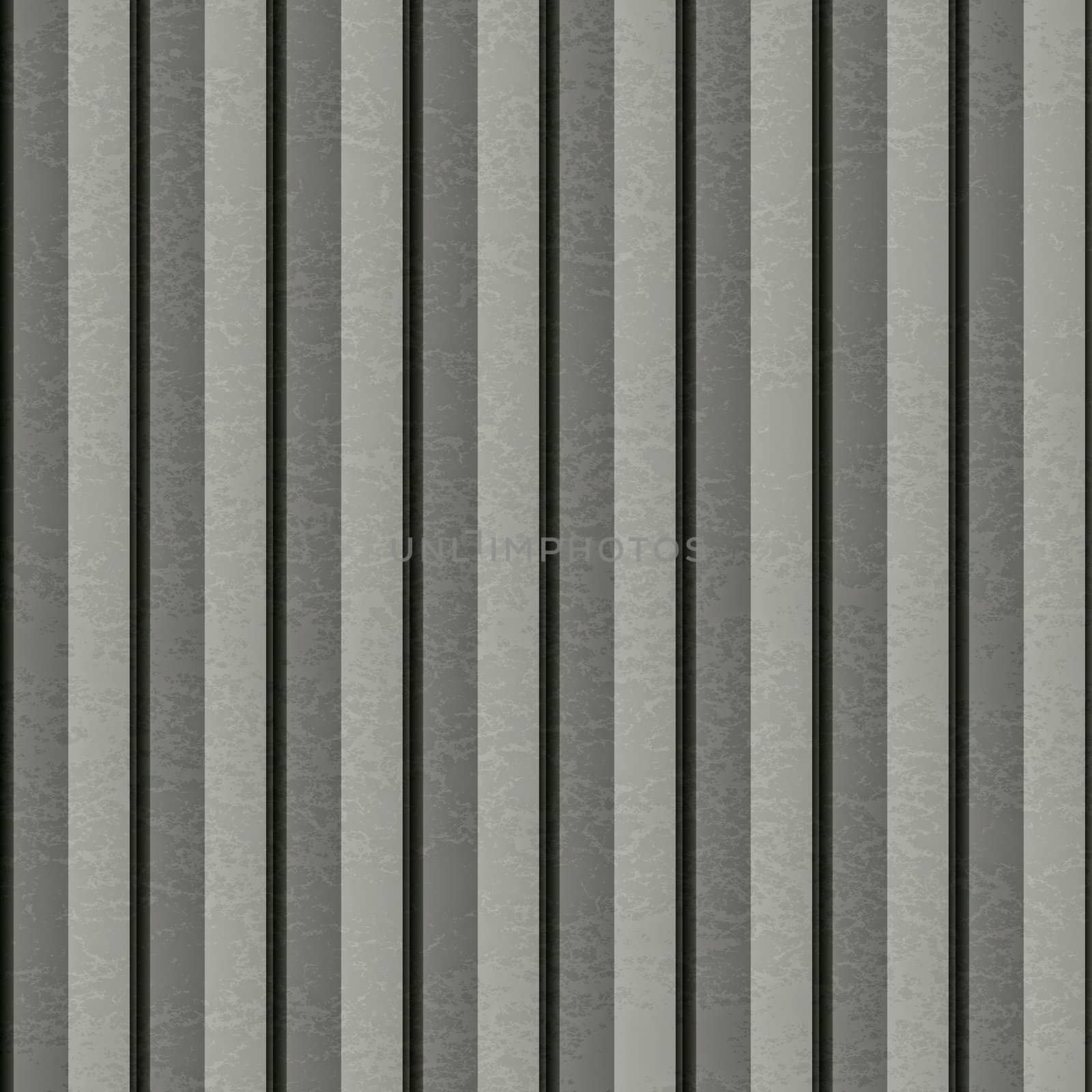 A ribbed silver metal texture that tiles seamlessly as a pattern.