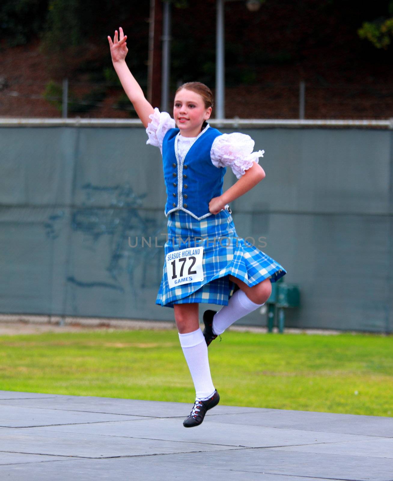 EDITORIAL ONLY VENTURA, CA, USA - October 11, 2009 - Girls performing at a dance competition at the Ventura Seaside Highland Games October 11, 2009 in Ventura, CA Where: Ventura, CA, USA